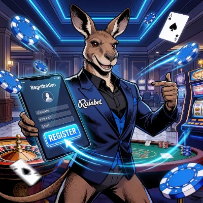 Rainbet account registration on mobile